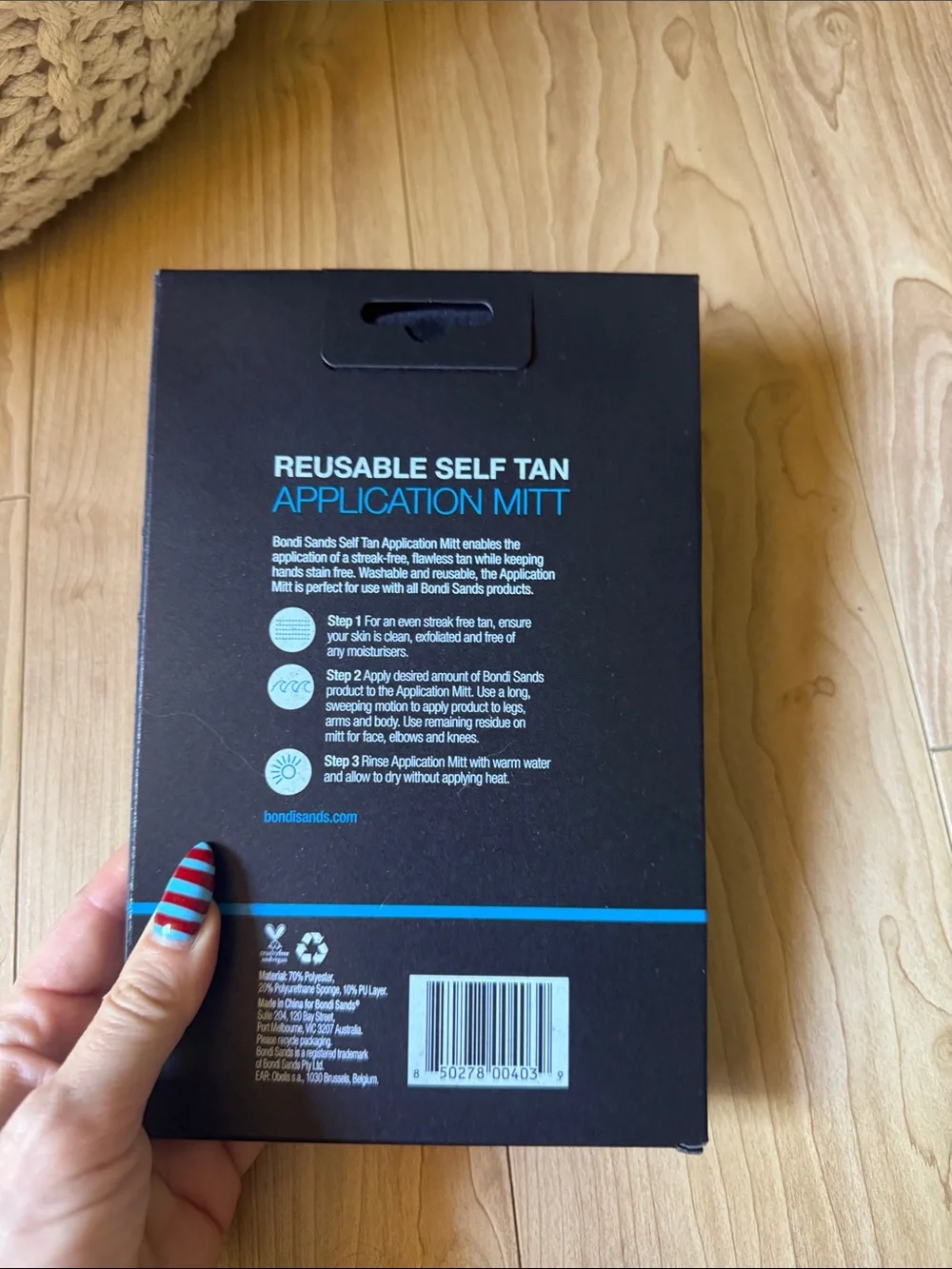 Bondi Sands Black Reusable Self Tan Application Mitt